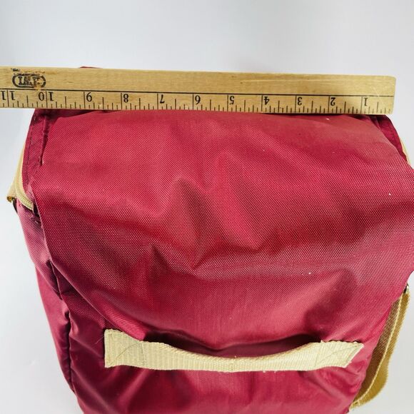 Vintage Stauffer Seeds Insulated Red Lunchbox Lunch Cooler Shoulder Bag - Picture 4 of 12